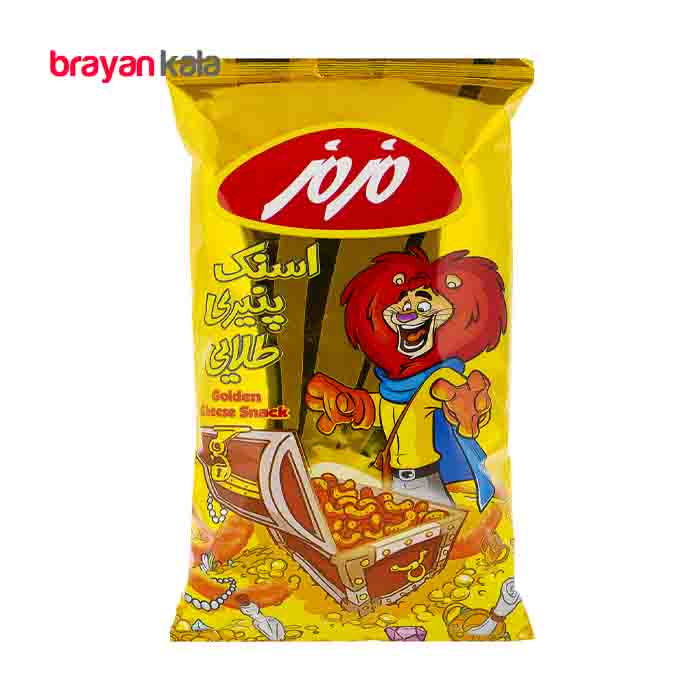 عکس اصلی اسنک پنیری طلایی مزمز